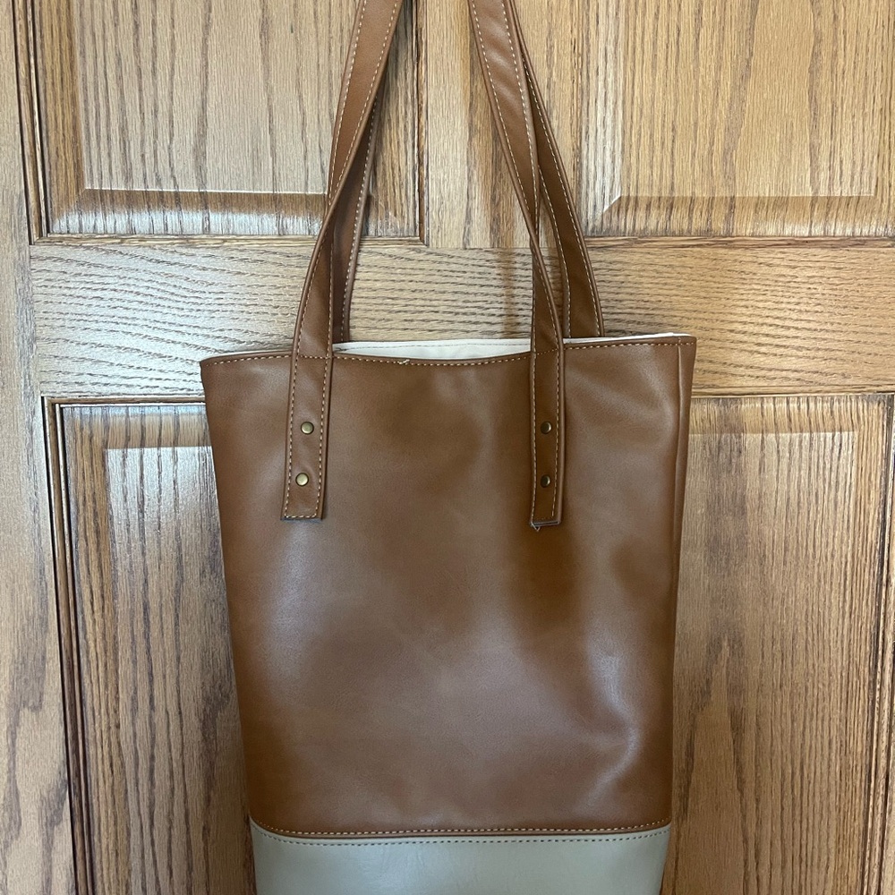 Elegant Brown and Tan Tote Bag